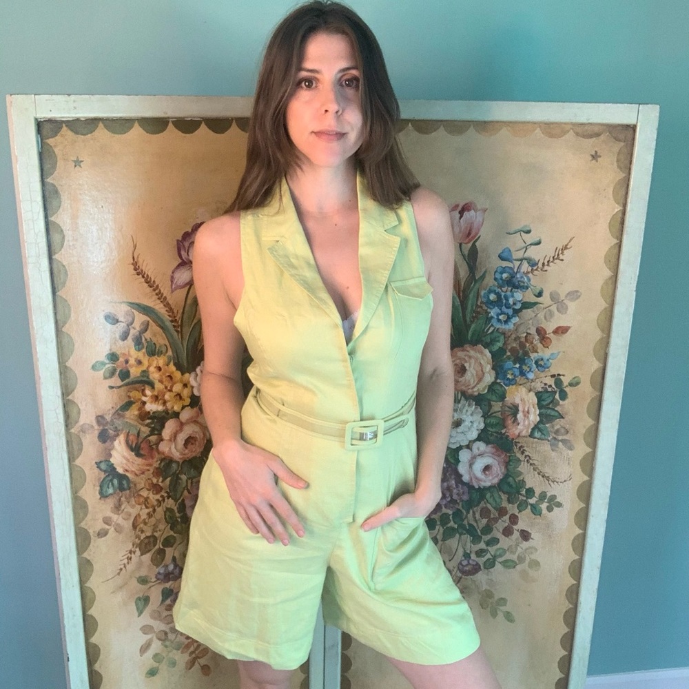 Lime green romper by Nicholas